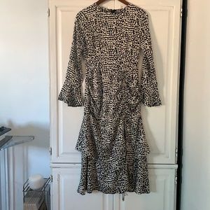Cheetah black and white print dress.